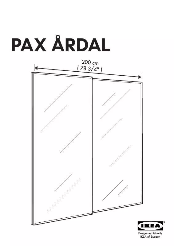 Mode d'emploi IKEA PAX ARDAL ANTA SCORREVOLE 200X201 CM