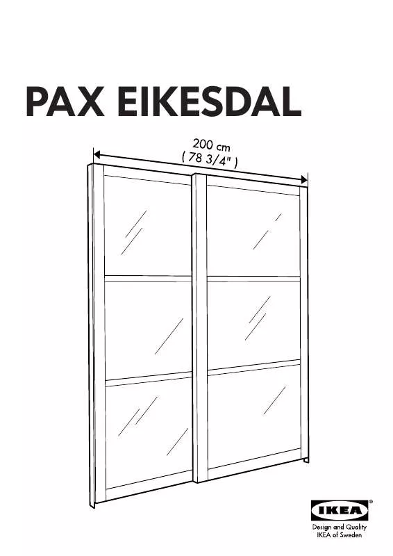 Mode d'emploi IKEA PAX EIKSDAL ANTE SCORREVOLI 200X236 CM