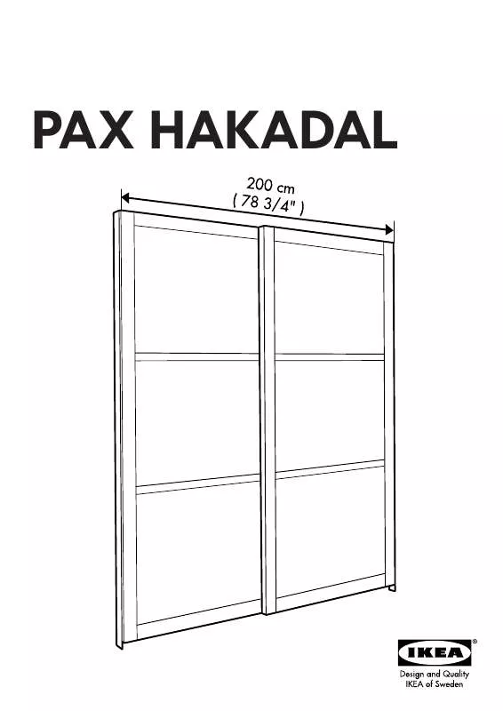 Mode d'emploi IKEA PAX HAKADAL ANTE SCORREVOLI 2PZ 200X201 CM