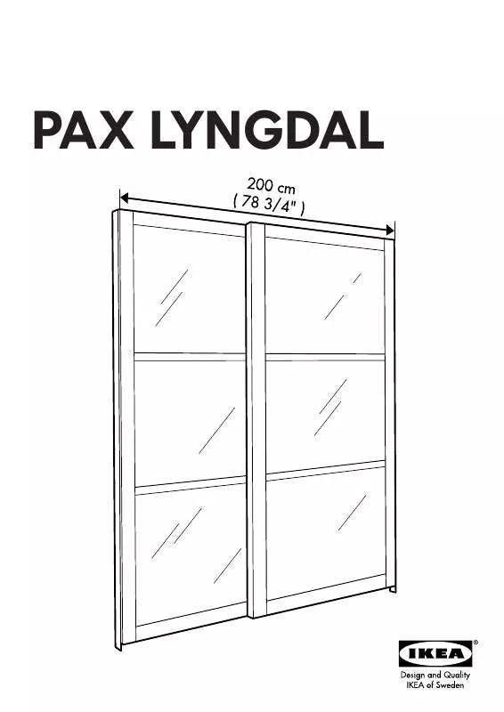 Mode d'emploi IKEA PAX LYNGDAL ANTA SCORREVOLE 200X23 CM