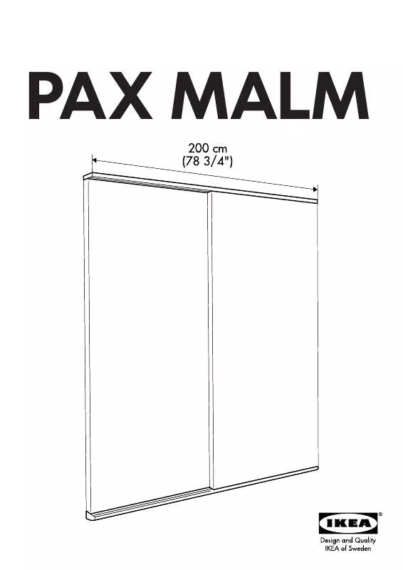 Mode d'emploi IKEA PAX MALM GUIDA 200X201 CM