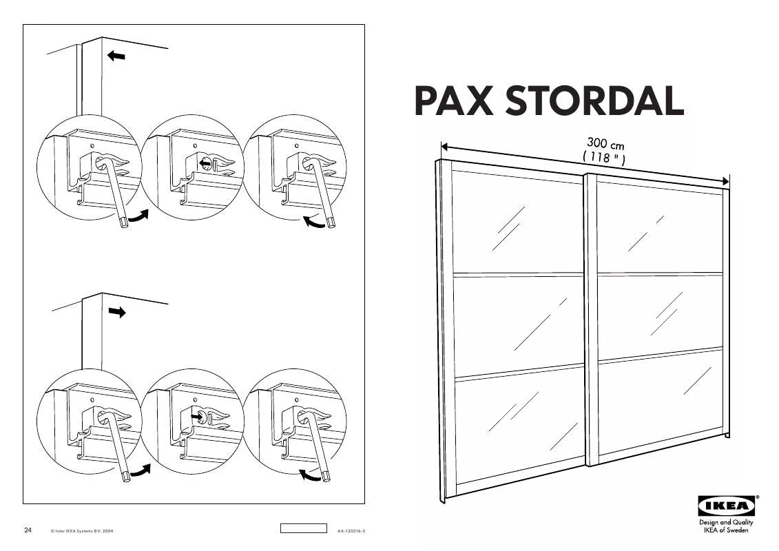 Mode d'emploi IKEA PAX STORDAL ANTE SCORREVOLI 300 CM