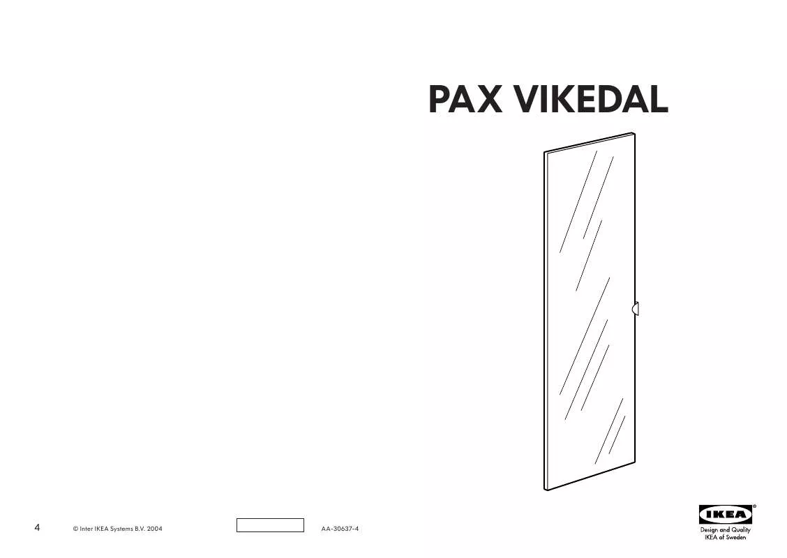 Mode d'emploi IKEA PAX VIKEDAL ANTA SPECCHIO 50X229 CM