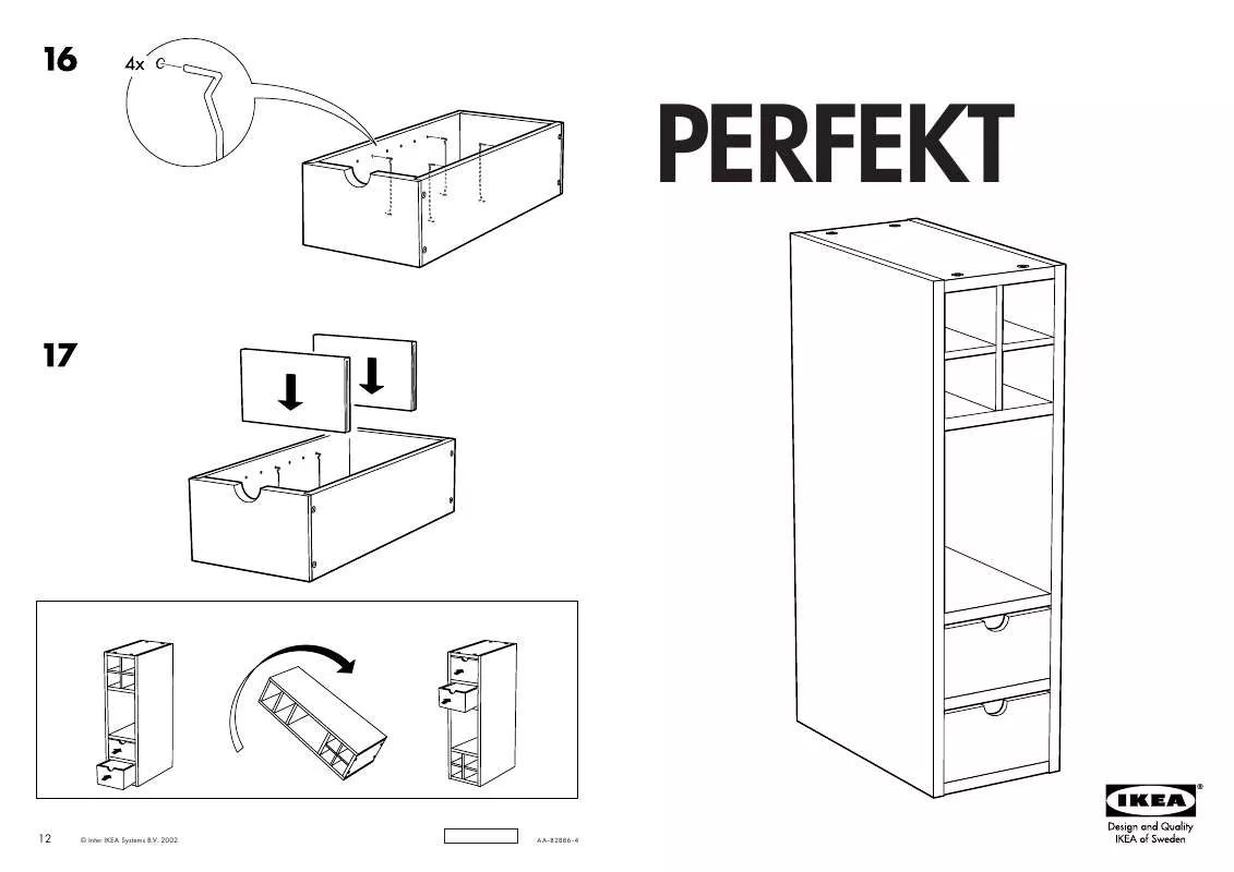 Mode d'emploi IKEA PERFEKT CASSETTIERA 2 CASSETTI