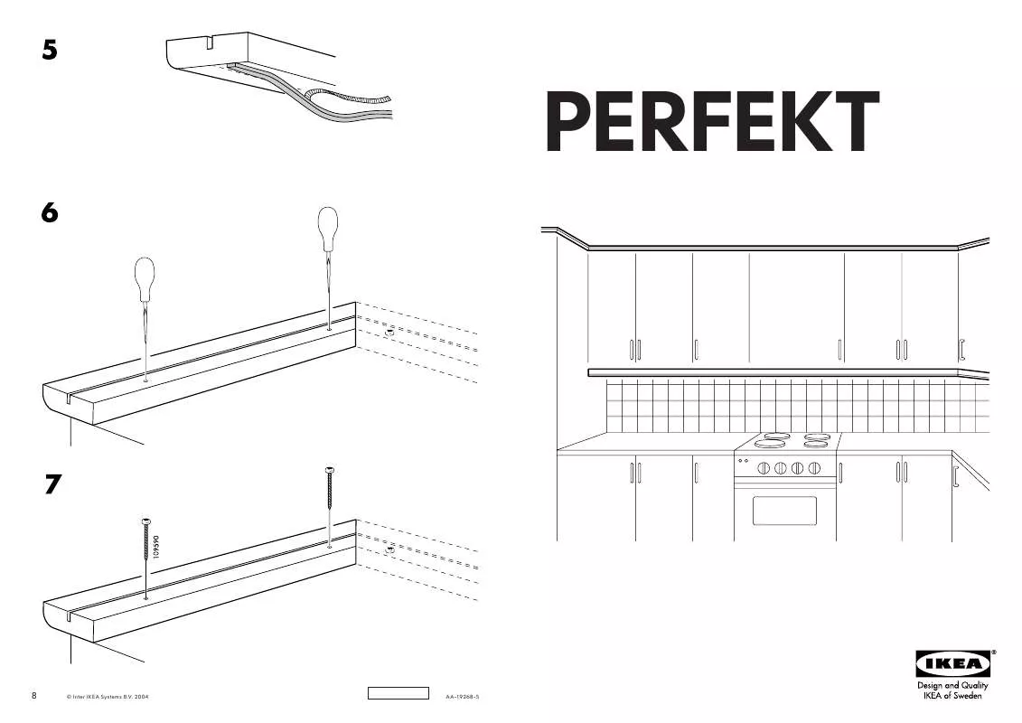 Mode d'emploi IKEA PERFEKT LISTA SOTTO PENSILE
