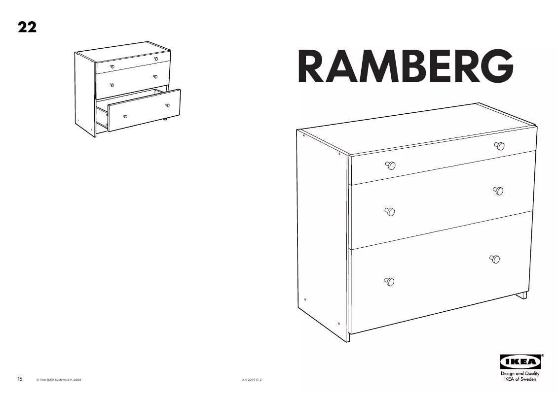 Mode d'emploi IKEA RAMBERG CASSETTIERA 3 CASSETTI