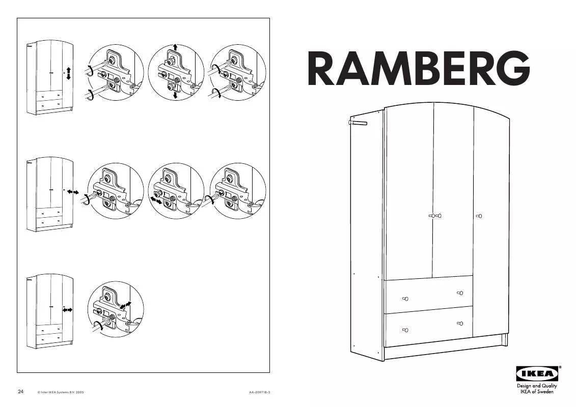 Mode d'emploi IKEA RAMBERG GUARDAROBA 3 ANTE 135X210 CM