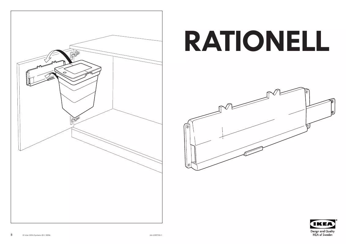 Mode d'emploi IKEA RATIONELL BINARIO SECCHIO IMMONDIZIA