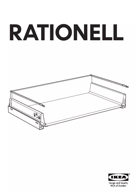Mode d'emploi IKEA RATIONELL CASSETTO 80X45