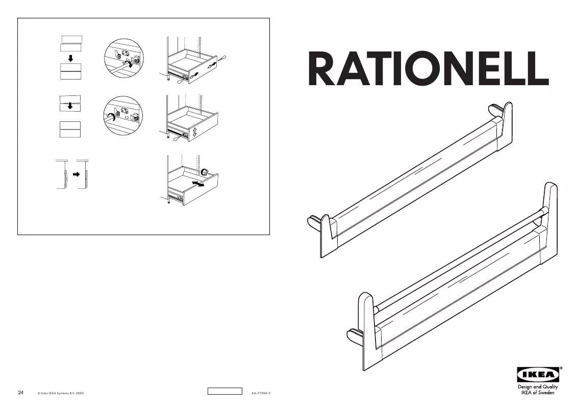 Mode d'emploi IKEA RATIONELL FRONTALE CASSETTO ALTO