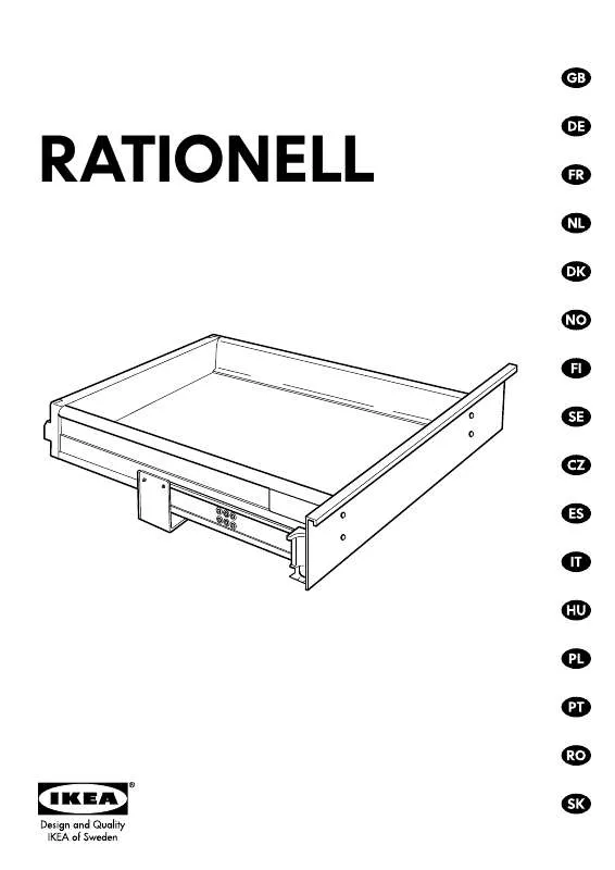 Mode d'emploi IKEA RATIONELL TIROIR SOCLE