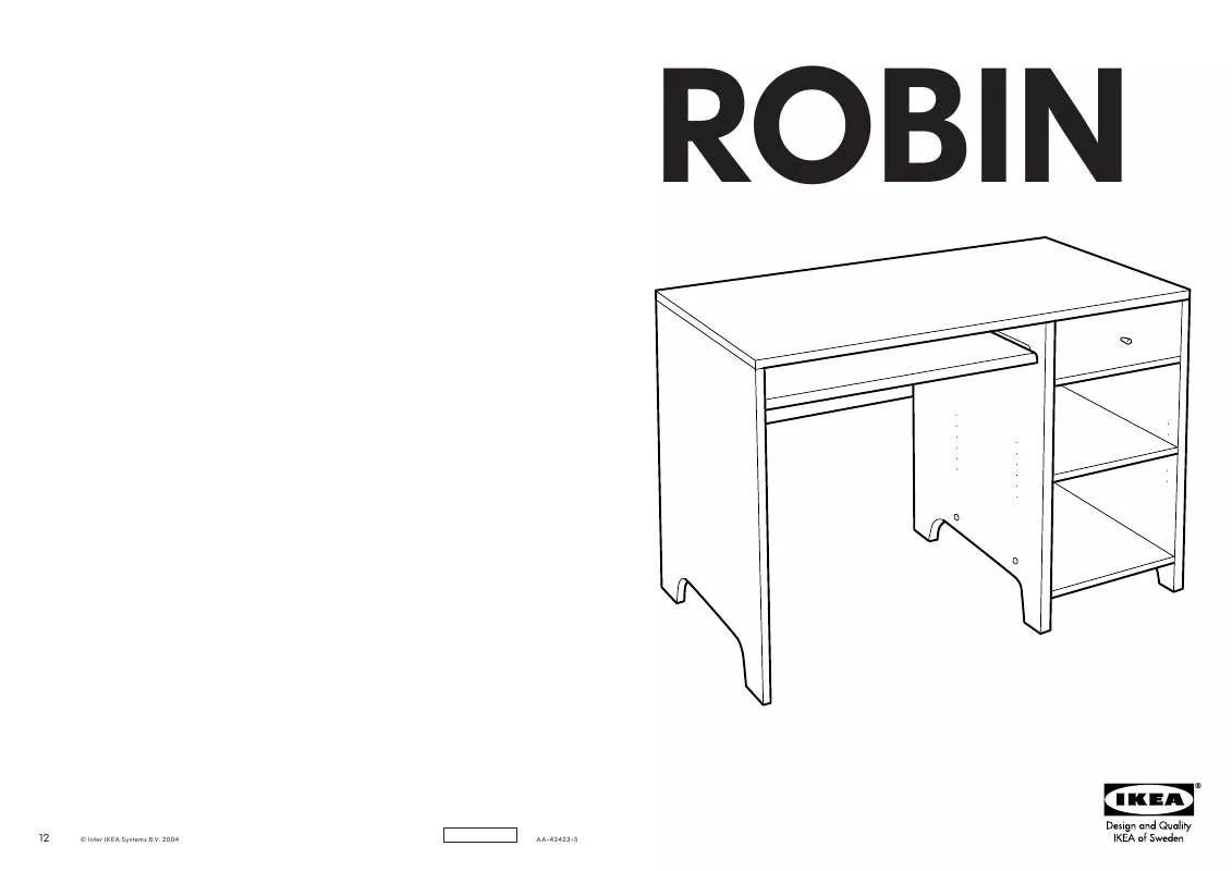 Mode d'emploi IKEA ROBIN SCRIVANIA 110X60 CM