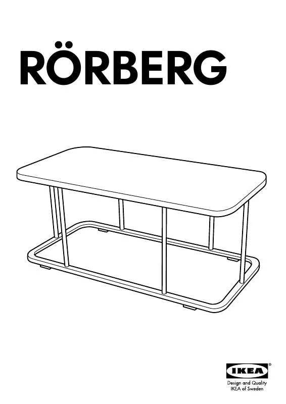 Mode d'emploi IKEA RORBERG TAVOLO 78X40 CM