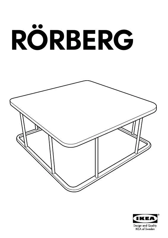Mode d'emploi IKEA RORBERG TAVOLO 78X78 CM