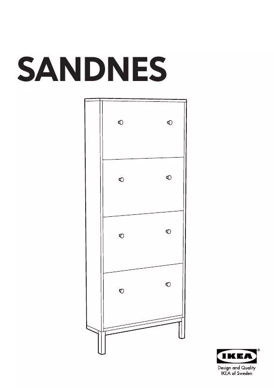 Mode d'emploi IKEA SANDNES SCARPIERA 4 SCOMPARTI 69X1165 CM