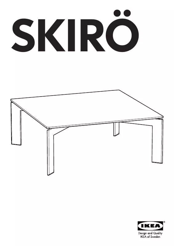Mode d'emploi IKEA SKIRÖ TAVOLINO 100X100 CM