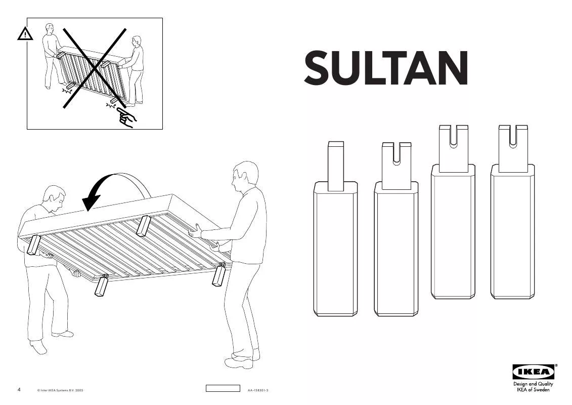 Mode d'emploi IKEA SULTAN GAMBA