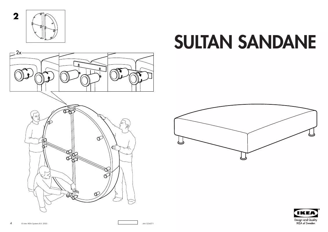 Mode d'emploi IKEA SULTAN SANDANE MATERASSO BASE 105 CM
