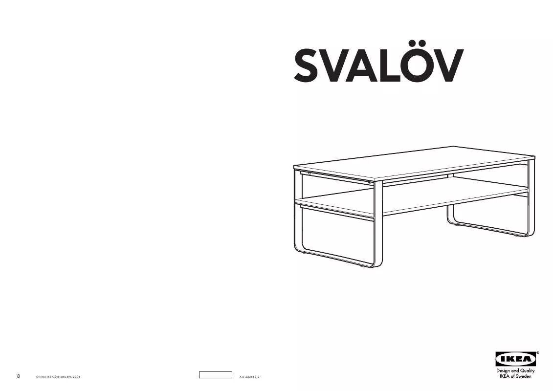Mode d'emploi IKEA SVALOV TAVOLINO