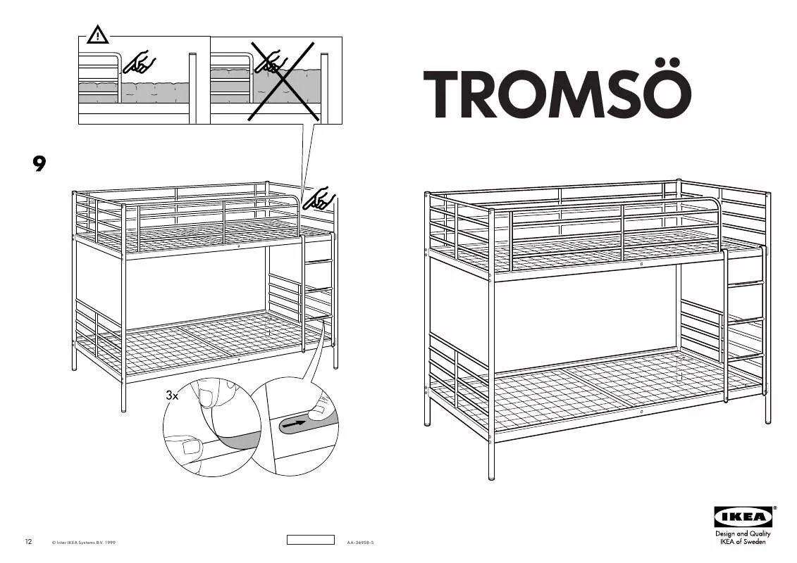 Mode d'emploi IKEA TROMSO LETTO A CASTELLO 90X200 CM
