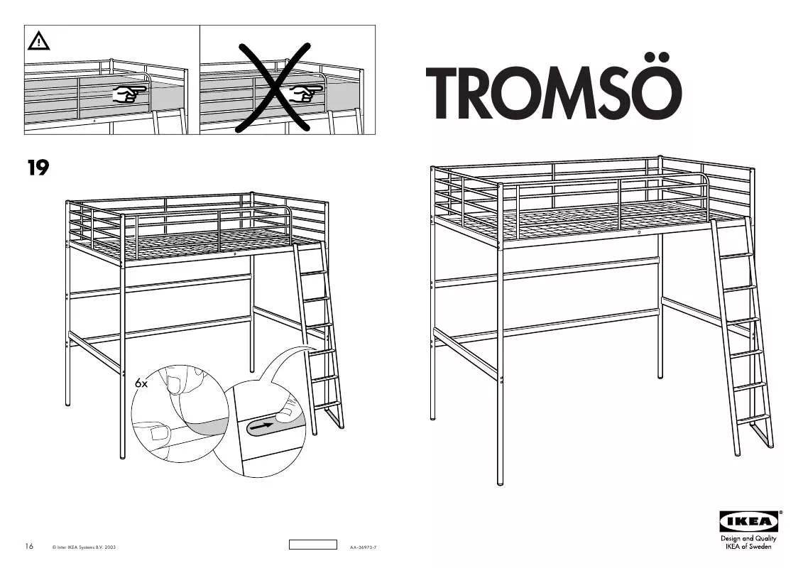 Mode d'emploi IKEA TROMSO LETTO A SOPPALCO 90X200 CM