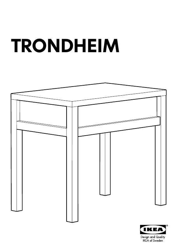 Mode d'emploi IKEA TRONDHEIM COMODINO 58X38 CM