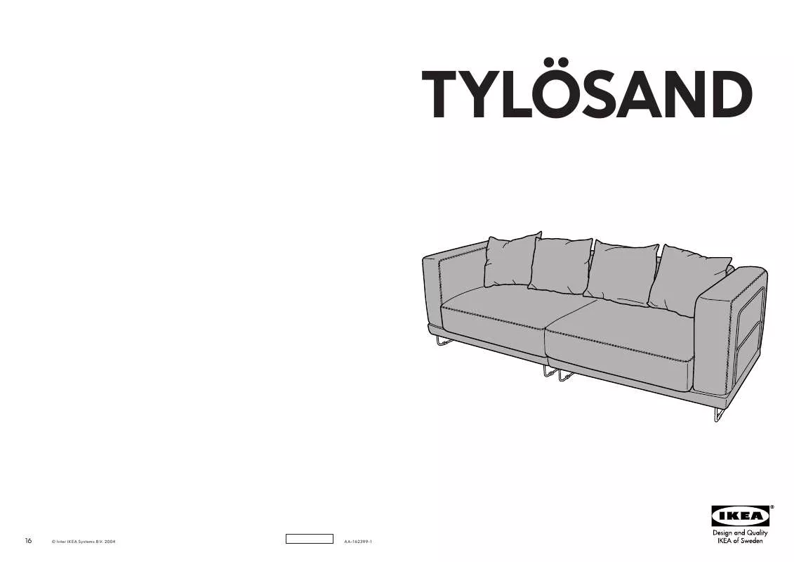 Mode d'emploi IKEA TYLOSAND STRUTTURA DIVANO 3 POSTI