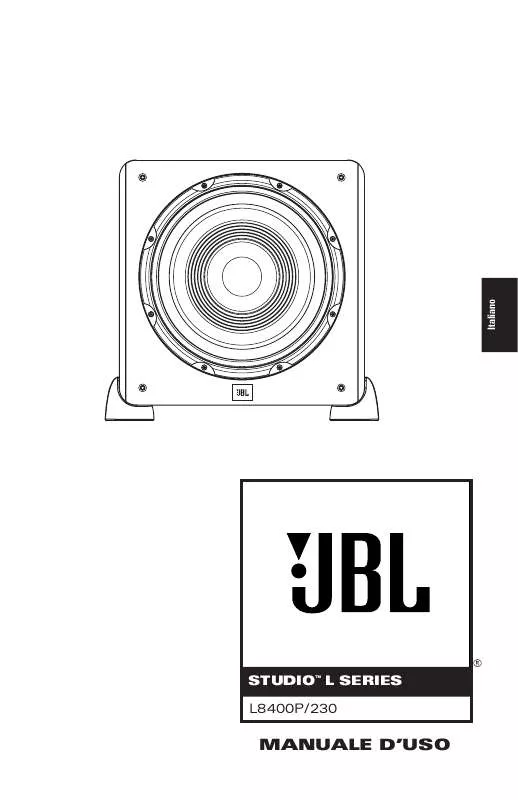 Mode d'emploi JBL L8400P (220-240V)
