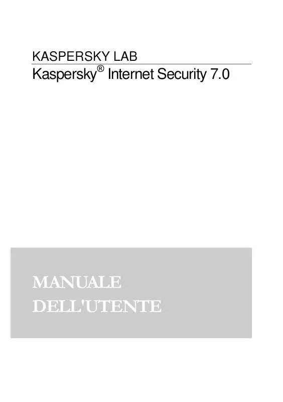Mode d'emploi KAPERSKY INTERNET SECURITY 7.0