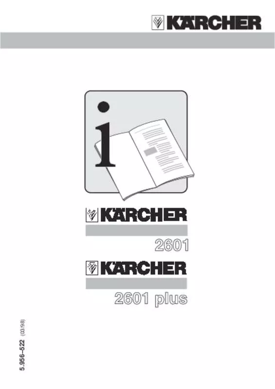 Mode d'emploi KARCHER 2601