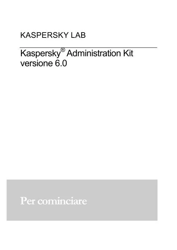 Mode d'emploi KASPERSKY LAB ADMINISTRATION KIT VERSIONE 6.0