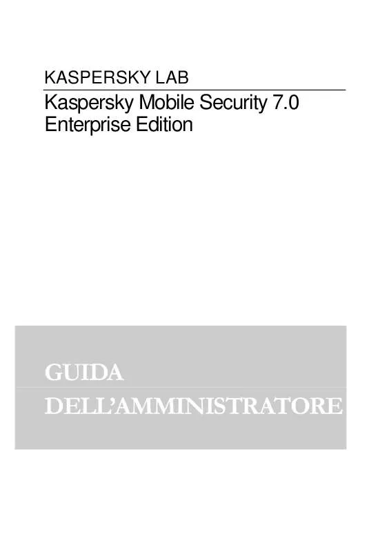 Mode d'emploi KASPERSKY LAB MOBILE SECURITY 7.0 ENTERPRISE EDITION