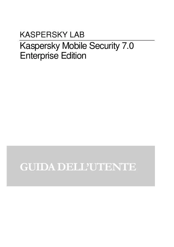 Mode d'emploi KASPERSKY MOBILE SECURITY 7.0 ENTERPRISE EDITION