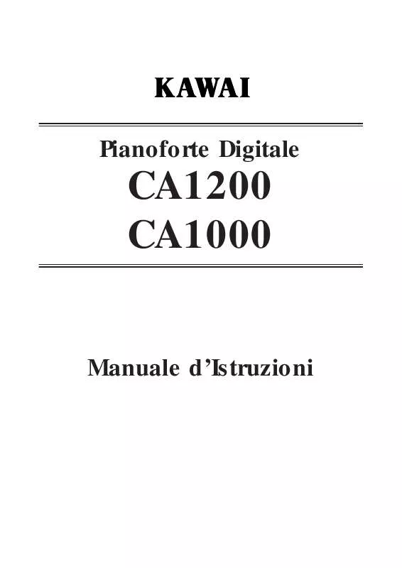 Mode d'emploi KAWAI CA1000
