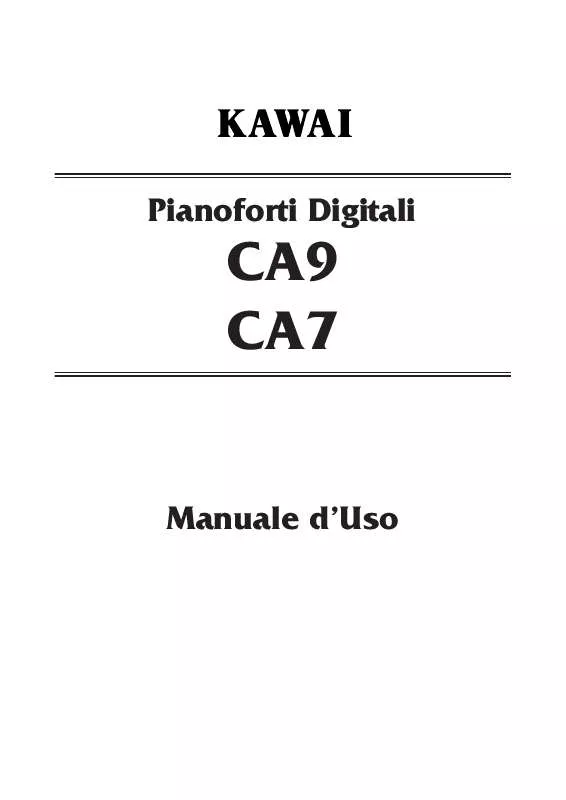Mode d'emploi KAWAI CA7