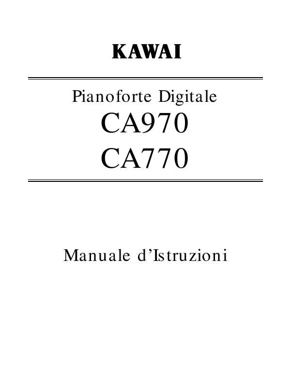 Mode d'emploi KAWAI CA970