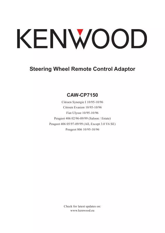 Mode d'emploi KENWOOD CAW-CP7150