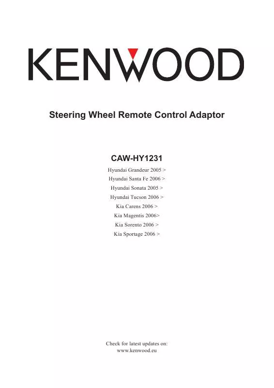 Mode d'emploi KENWOOD CAW-HY1231