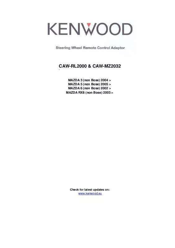 Mode d'emploi KENWOOD CAW-MZ2032