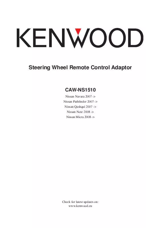 Mode d'emploi KENWOOD CAW-NS1510