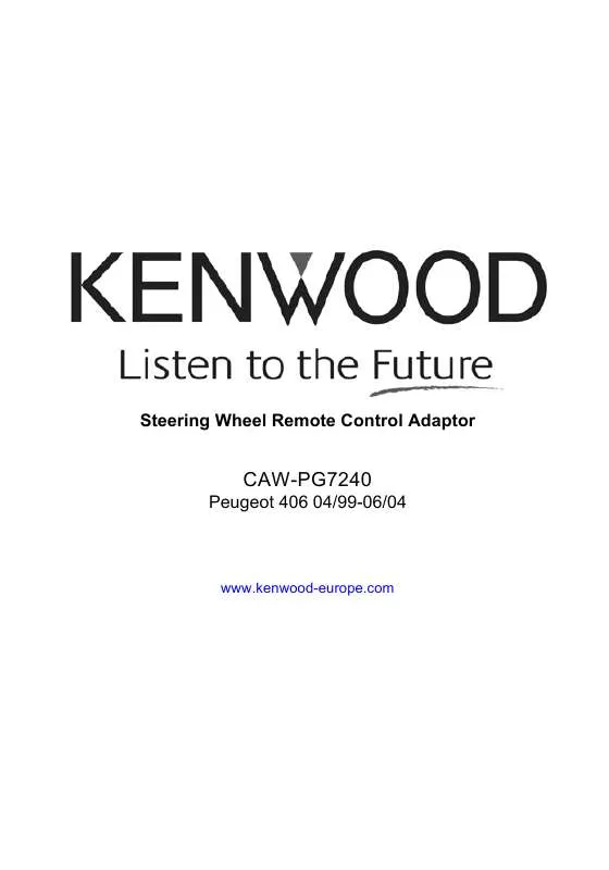 Mode d'emploi KENWOOD CAW-PG7240