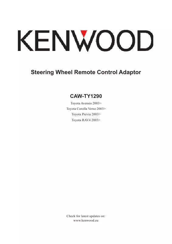 Mode d'emploi KENWOOD CAW-TY1290