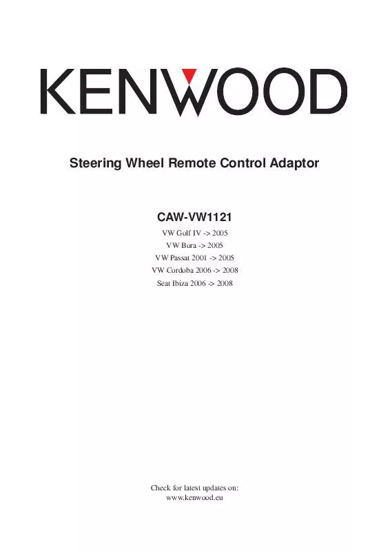 Mode d'emploi KENWOOD CAW-VW1121