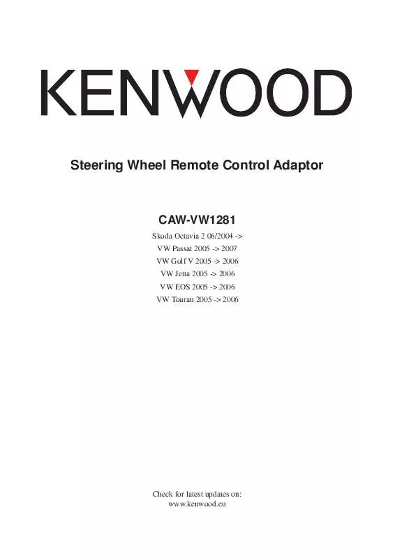 Mode d'emploi KENWOOD CAW-VW1281