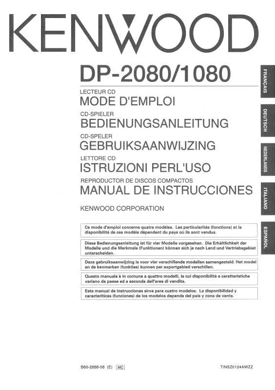 Mode d'emploi KENWOOD DP-2080