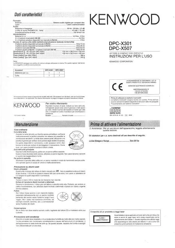 Mode d'emploi KENWOOD DPC-X507