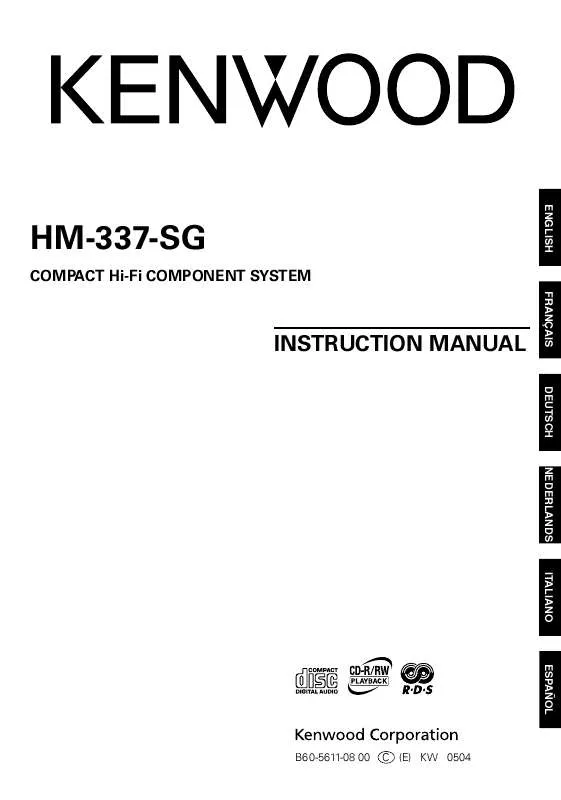 Mode d'emploi KENWOOD HM-337-SG