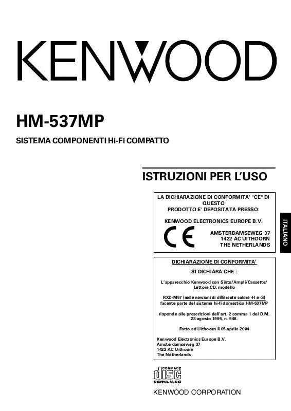 Mode d'emploi KENWOOD HM-537MP