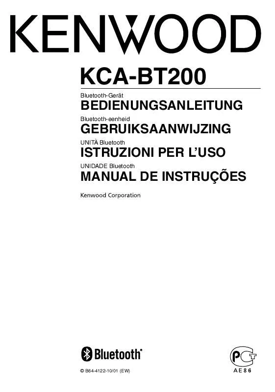 Mode d'emploi KENWOOD KCA-BT200