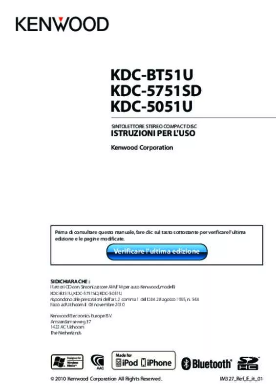 Mode d'emploi KENWOOD KDC-5051U